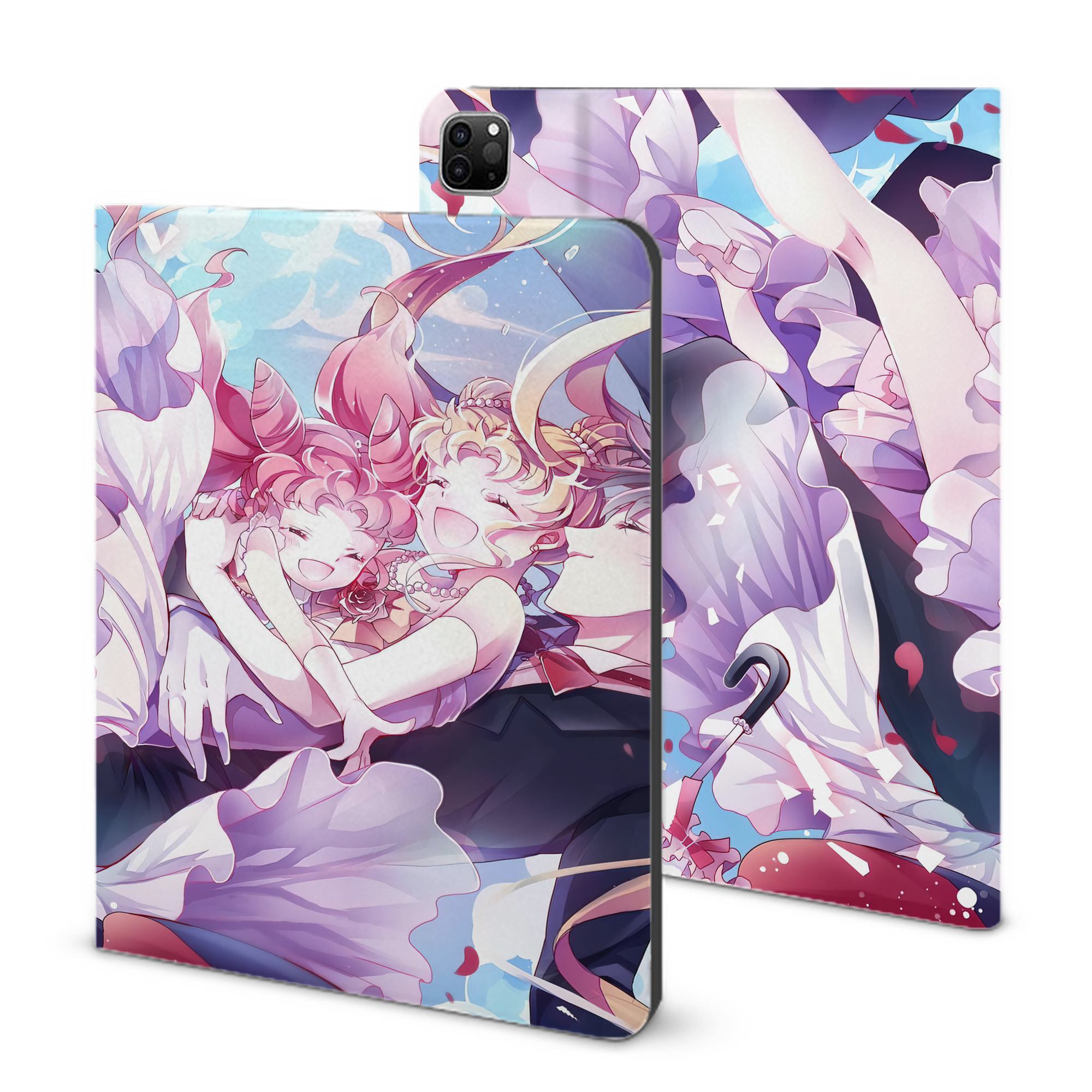 （画像用） 美少女戦士セーラームーン Sailor Moon IPad ケース ブック型 PUレザー TPU 耐衝撃 軽量 薄型 ペン収納なし 全面保護 IPad 各モデル対応